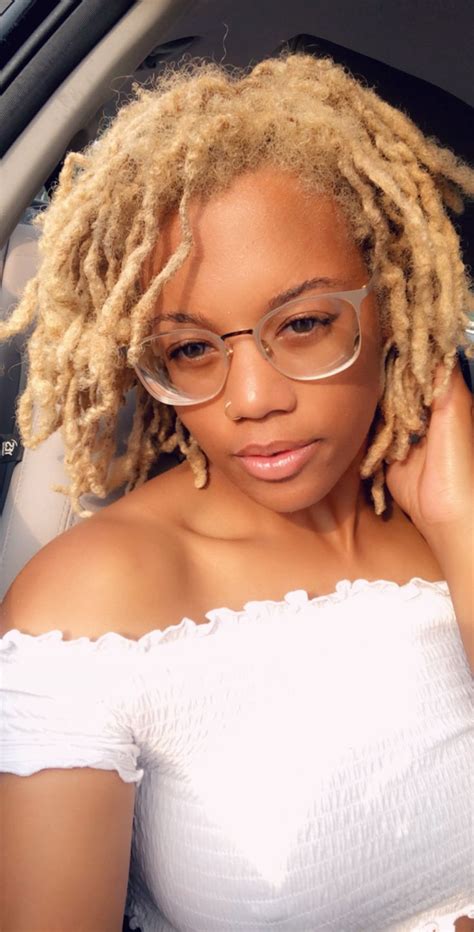 blonde locs|blonde locs on light skin.